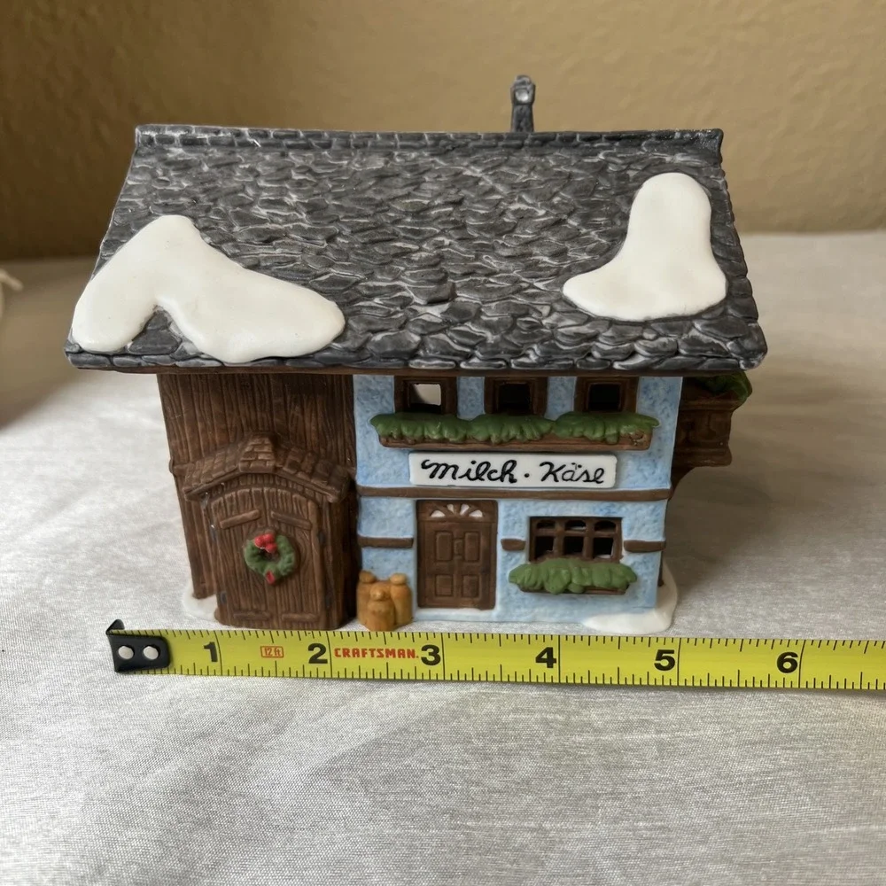 Vintage 1986 Dept 56 Alpine Village Milch-Kase Lighted Building Box & Cord